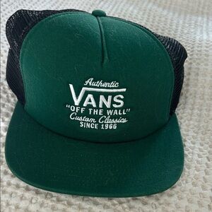 Vans Authentic Green and Black Cap